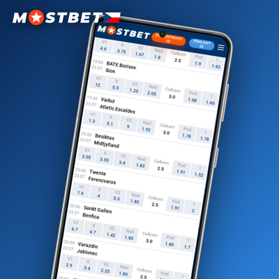 Ikona sportovního sázení v Mostbet aplikaci — fotbal, hokej a e-sporty