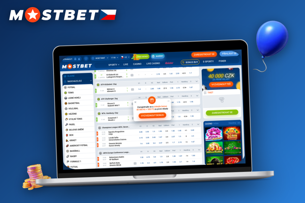 Registrační formulář Mostbet s vyplněným promo kódem BETBONUSCZ pro nové hráče